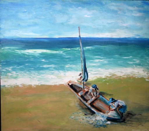 CLIQUE PARA AMPLIAR A OBRA Barco na Praia